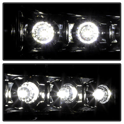 SPYDER Xtune Ford F250 F350 Super Duty 99-04 1Pc Headlights w/ LED Smoked HD-JH-FF25099-LED-SM 9026188