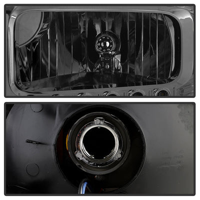 SPYDER Xtune Ford F250 F350 Super Duty 99-04 1Pc Headlights w/ LED Smoked HD-JH-FF25099-LED-SM 9026188