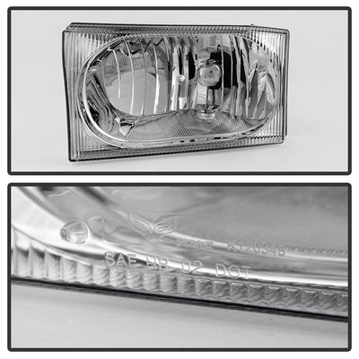 SPYDER Xtune Ford F250 F350 F450 Superduty Excursion 99-04 OEM Style Headlights Chrome HD-JH-FF25099-OE-C 9031403