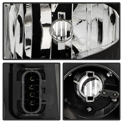 SPYDER xTune 02-09 GMC Envoy OEM Style Headlights - Black (HD-JH-GEN02-AM-BK) 9042652