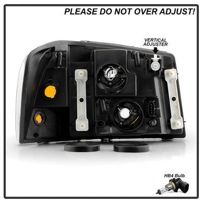 SPYDER xTune 02-09 GMC Envoy OEM Style Headlights - Black (HD-JH-GEN02-AM-BK) 9042652
