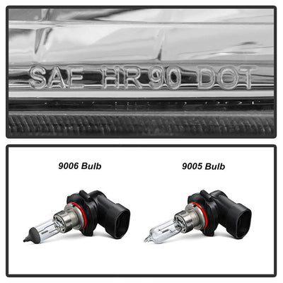 SPYDER Xtune GMC Yukon 92-93 Crystal Headlights w/ Corner & Bumper Chrome HD-JH-GMCCK88-AM-C-SET 5077424