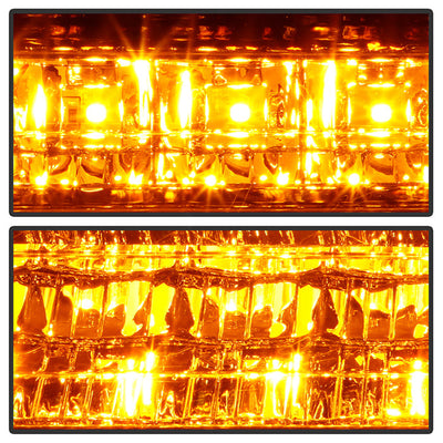 SPYDER Xtune GMC Yukon 92-93 Crystal Headlights w/ Corner & LED Bumper Chrome HD-JH-GMCCK88-LED-AM-C-SET 5073549