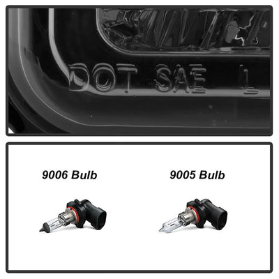 SPYDER Xtune GMC Yukon 92-93 Crystal Headlights w/ Corner & LED Bumper Smoke HD-JH-GMCCK88-LED-AM-SM-SET 5073556