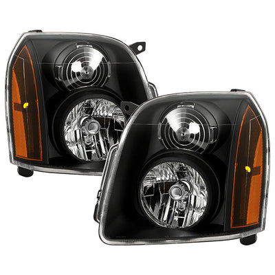 SPYDER Xtune GMC Yukon/Yukon Xl 07-14 Crystal Headlights Black HD-JH-GMCY07-AM-BK 9027352