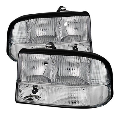 SPYDER Xtune Oldsmobile Bravada 98-01 Crystal Headlights Chrome HD-JH-GS1598-AM-C 9025488
