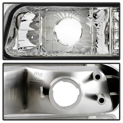 SPYDER xTune GMC Sierra 99-06 /Yukon 00-06 Crystal Headlights & Bumper Lights - Chrome HD-JH-GS99-AM-SET-C 9037481
