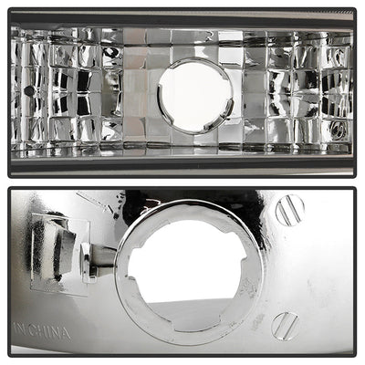 SPYDER xTune GMC Sierra 99-06 /Yukon 00-06 Crystal Headlights & Bumper Lights - Chrome HD-JH-GS99-AM-SET-C 9037481