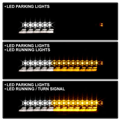 SPYDER xTune GMC Sierra 99-06 /Yukon 00-06 Headlights & LED Bumper Lights - Black HD-JH-GS99-LED-SET-BK 9037399
