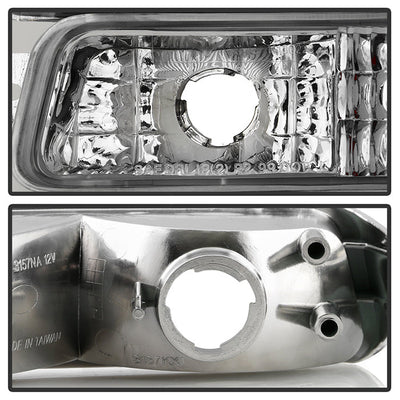 SPYDER Xtune GMC Sierra 99-06 Headlights & Amber Bumper Lights Chrome HD-JH-GS99-SET-OEAM-C 9027345