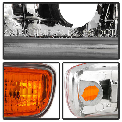 SPYDER Xtune GMC Sierra 99-06 Headlights & Amber Bumper Lights Chrome HD-JH-GS99-SET-OEAM-C 9027345