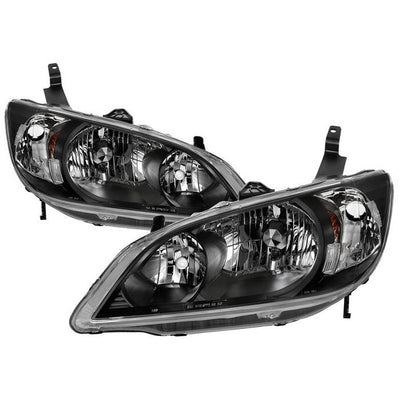SPYDER xTune 04-05 Honda Civic (Excl Hatchback/Si) OEM Style Headlights - Black (HD-JH-HC04-4D-AM-BK) 9042706