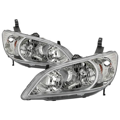 SPYDER xTune 04-05 Honda Civic (Excl Hatchback/Si) OEM Style Headlights - Chrome (HD-JH-HC04-4D-AM-C) 9042713
