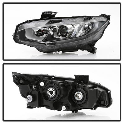 SPYDER xTune 16-18 Honda Civic Driver Side Halogen Headlight - OEM Left (HD-JH-HC16-H-OE-L) 9044397