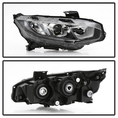 SPYDER xTune 16-18 Honda Civic Passenger Side Halogen Headlight - OEM Right (HD-JH-HC16-H-OE-R) 9044403