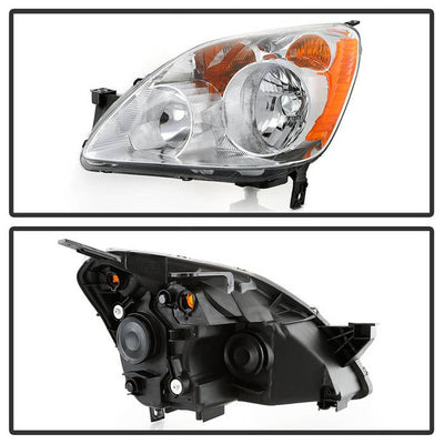 SPYDER xTune 05-06 Honda CR-V Halogen OE Headlight - Chrome (HD-JH-HCRV05-AM-C) 9945557