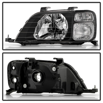 SPYDER 97-01 Honda CR-V Halogen OEM Style Headlight - Set - Black (HD-JH-HCRV97-BK) 9054747