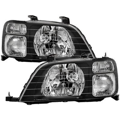 SPYDER 97-01 Honda CR-V Halogen OEM Style Headlight - Set - Black (HD-JH-HCRV97-BK) 9054747