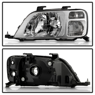 SPYDER 97-01 Honda CR-V Halogen OEM Style Headlight - Set - Chrome (HD-JH-HCRV97-C) 9054754