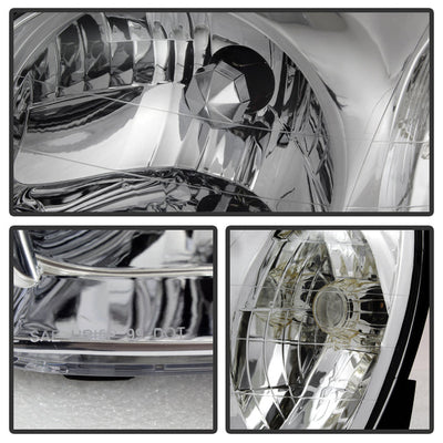 SPYDER Xtune Hyundai Santa Fe 2003-2006 Crystal Headlights Chrome HD-JH-HYSA03-C 9024832