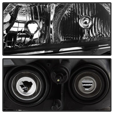 SPYDER xTune 07-09 Nissan Altima Sedan Crystal Headlights (Halogen Models Only) -Black HD-JH-NA07-AM-SSM-BK 9940859