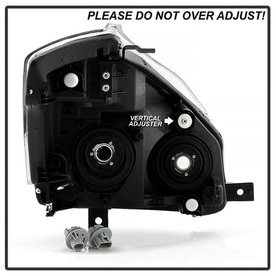 SPYDER Xtune Nissan Quest 04-09 Crystal Headlights Black HD-JH-NQ04-AM-BK 9023422