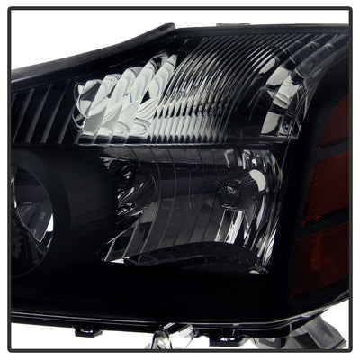 SPYDER Xtune Nissan Titan 04-14 (04-07 OE Style ) OEM Amber Head Lights Set Black Smoked HD-JH-NTI04-AM-BSM 9030383
