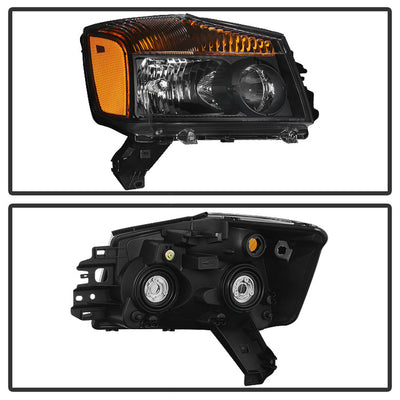 SPYDER xTune Nissan Titan 04-15 (08-15 OE Style ) OEM Head Lights set - Black HD-JH-NTI08-AM-BK 9033025