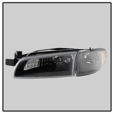 SPYDER Xtune Pontiac Grand Prix 97-03 Crystal Headlights w/ Amber Corner Lights HD-JH-PGPRIX-SET-AM-BK 9023347