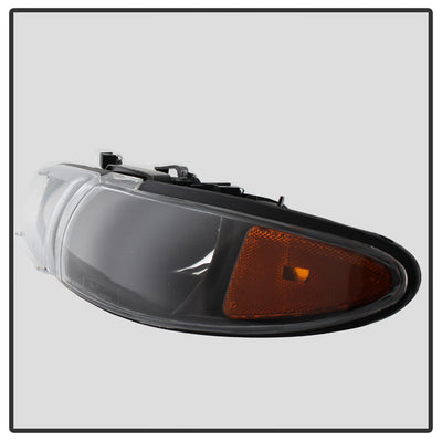 SPYDER Xtune Pontiac Grand Prix 97-03 Crystal Headlights w/ Amber Corner Lights HD-JH-PGPRIX-SET-AM-BK 9023347