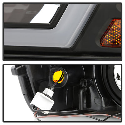 SPYDER xTune 04-08 Pontiac Grand Prix Crystal Headlights - Light Bar DRL - Black - HD-JH-PGPRIX04-LBDRL-BK 9046223