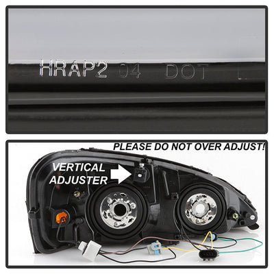 SPYDER xTune 04-08 Pontiac Grand Prix Crystal Headlights - Light Bar DRL - Black - HD-JH-PGPRIX04-LBDRL-BK 9046223