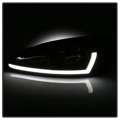 SPYDER xTune 04-08 Pontiac Grand Prix Crystal Headlights - Light Bar DRL - Black - HD-JH-PGPRIX04-LBDRL-BK 9046223