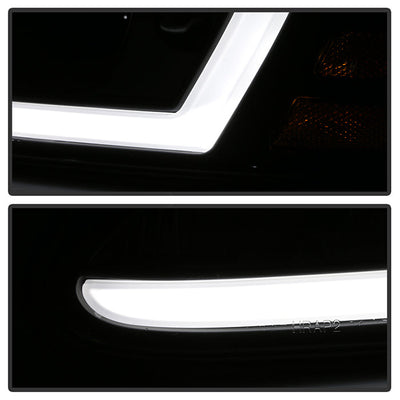 SPYDER xTune 04-08 Pontiac Grand Prix Crystal Headlights - Light Bar DRL - Black - HD-JH-PGPRIX04-LBDRL-BK 9046223