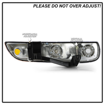 SPYDER 00-02 Saturn S Series Sedan OEM Style Headlights - Set - Chrome (HD-JH-SASS00-AM-C) 9054792