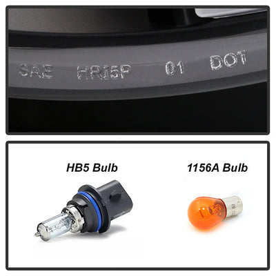 SPYDER xTune Subaru Impreza 14-16 Headlights With Light Tube DRL - Black HD-JH-SI02-LB-BK 9047411