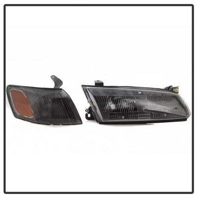 SPYDER xTune 97-99 Toyota Camry 4pc OEM Style Headlights w/Corner Lights - Black (HD-JH-TCAM97-SET-BK) 9042836