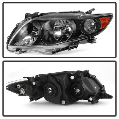SPYDER xTune Toyota Corolla 2009-2010 OEM Style Headlights - Black HD-JH-TCO09-AM-BK 9035906