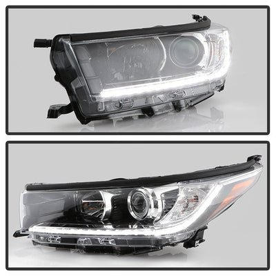 xTune Toyota Highlander 17-19 w/LED DRL Halogen Headlight - OE Black Left HD-JH-THIGH17SE-OE-BK-L 9949470