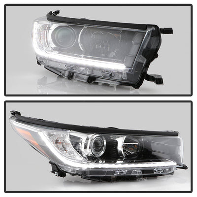 xTune Toyota Highlander 17-19 w/LED DRL Halogen Headlight - OE Black Right HD-JH-THIGH17SE-OE-BK-R 9949487