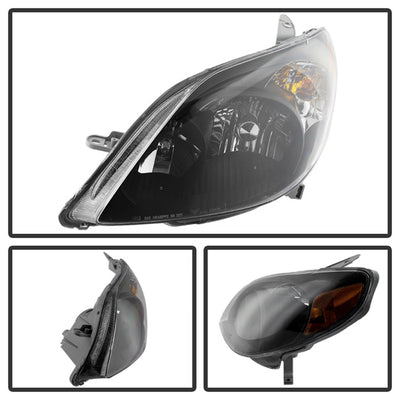 SPYDER Xtune Toyota Matrix 03-08 Crystal Headlights Black HD-JH-TM03-AM-BK 9023712