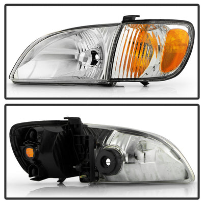 SPYDER 01-03 Toyota Sienna OEM Style Headlights w/ Corner Signal Light - Chrome (HD-JH-TSIE01-SET-C) 9054822