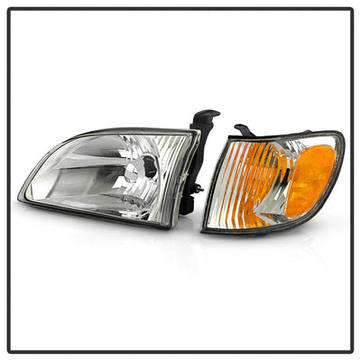 SPYDER 01-03 Toyota Sienna OEM Style Headlights w/ Corner Signal Light - Chrome (HD-JH-TSIE01-SET-C) 9054822