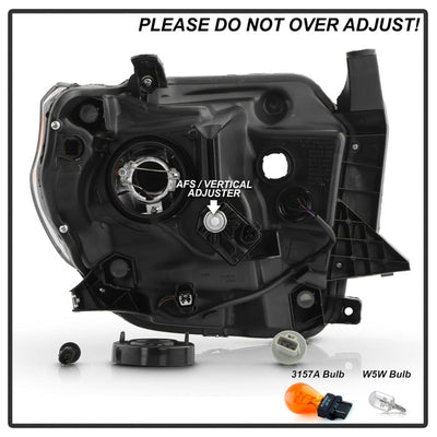 SPYDER 14-21 Toyota Tundra w/LED DRL OE Left Halogen Headlight - Black (HD-JH-TTU14-DRL-OE-BK-L) 9959271