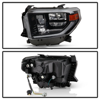 SPYDER xTune 14-21 Toyota Tundra (Excl. SR/SR5/TRD) Full LED Headlights - Black (HD-JH-TTU14-LED-BK) 9049316
