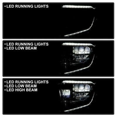Spyder 14-17 Toyota Tundra OEM LED Headlights Black(Does Not Fit Models With DRL) 9049323