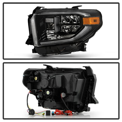 Spyder 14-17 Toyota Tundra OEM LED Headlights Black(Does Not Fit Models With DRL) 9049323