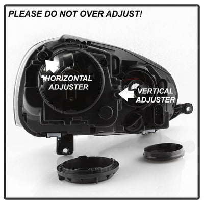 SPYDER xTune 06-09 Volkswagen Golf (Halogen Only) OEM Style Headlights - Chrome HD-JH-VJ06-C 9043451