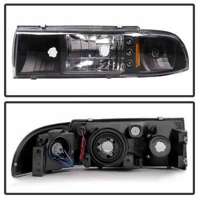 SPYDER Xtune Chevy Caprice 91-96 / Impala 91-96 1Pc LED Crystal Headlights Black HD-ON-CCP91-1PC-LED-BK 5031631