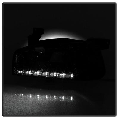 SPYDER Xtune Dodge Charger 06-10 1Pc LED Crystal Headlights Chrome HD-ON-DCH05-1PC-LED-C 5017628